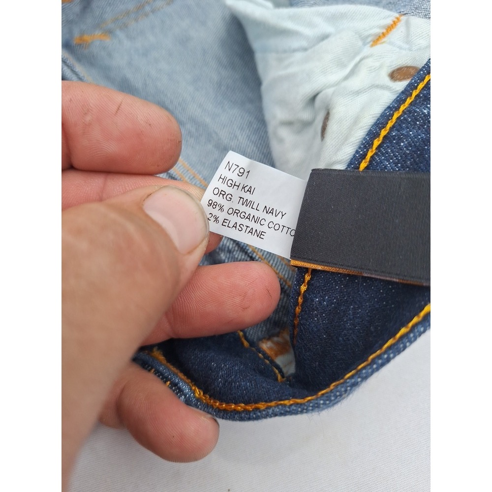 Nudie Jeans High Kai Mens 31x32 Blue Denim Jean Stretch Dark Blue Skinny - Picture 7 of 16